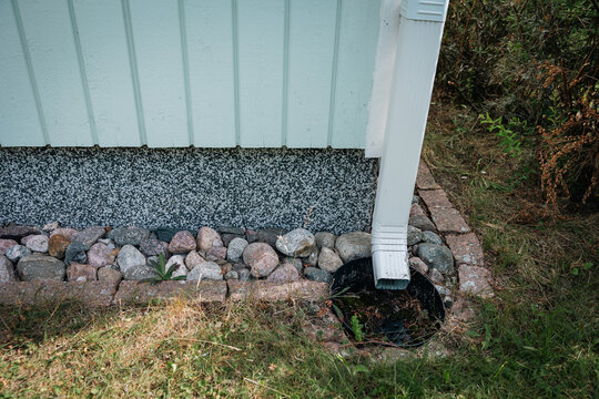 gutter drain of the house