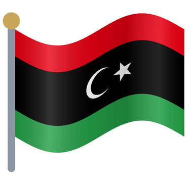 Libya waving flag vector