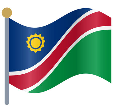 Namibia waving flag vector