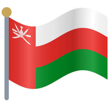 Oman waving flag vector