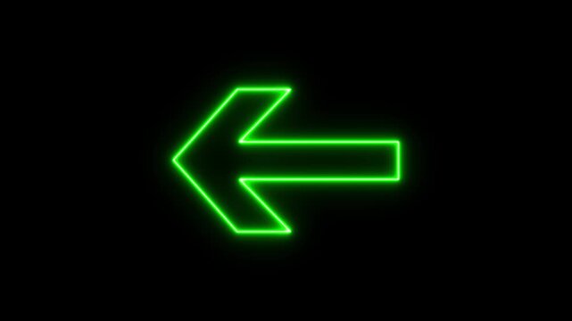 blue color arrow points to the right. Flashing neon icon to the right arrow. on alpha transparent background