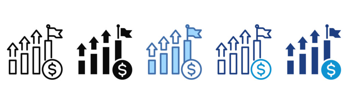 Competitive Edge icon set multiple style collection