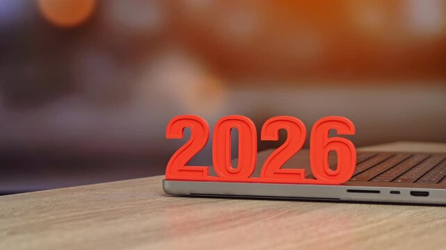 2026 New Year in business and commerce. Strategic planning and future opportunities. Corporate forecasting, growth expectations and annual economic outlook