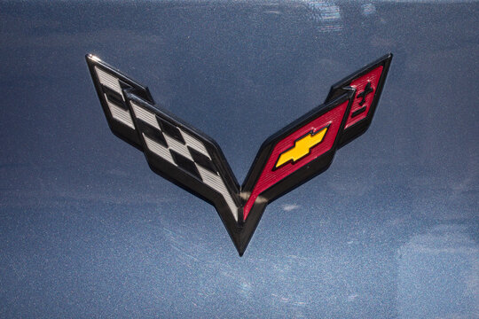Poland, Stalowa Wola - 14th July, 2026: Corvette C6 Grand Sport. 430 KM 6.2 l ls3 2011 Sonic Blue