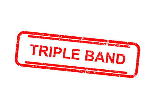 Triple band red stamp seal with bold text illustration