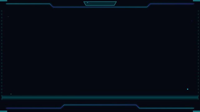 Futuristic HUD frame animation for video.