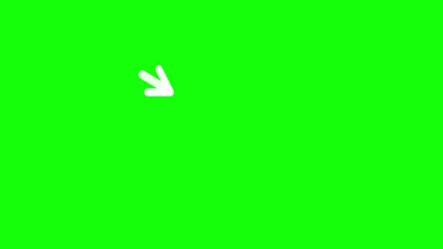arrow green screen 2d animation abstract green background