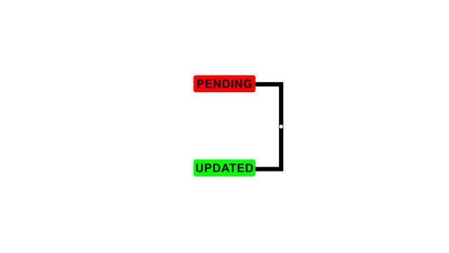 Slider control icon with red and green status indicators on a white background