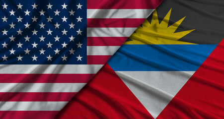 Obraz premium Diplomatic relations between the United States and Antigua and Barbuda. Bilateral relations between Antigua and Barbuda and United States