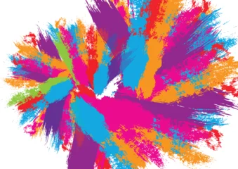 Abstract vector paint color splash background with textured strokes in blue,purple, red,pink, and yellow splatter brush. illustration vector design background © mrspopman