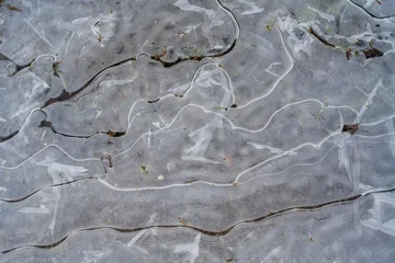 Eisfläche mit Muster und Linien, Hintergrundbild © lichtbildmaster