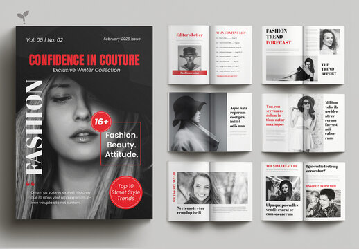 Modern Fashion Magazine Design Layout