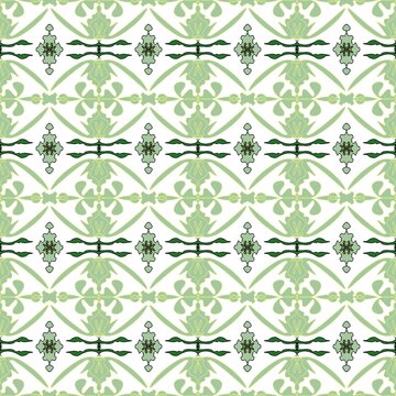 Seamless pattern, abstract green gradient design on Cornsilk tone background for textile, wallpaper, wrapping paper and digital art.