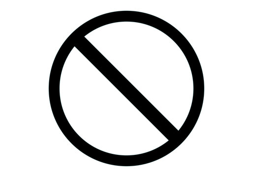 S&iacute;mbolo de prohibici&oacute;n negro