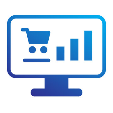 Spending Analysis Dashboard icon flat gradient style
