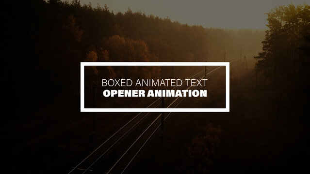 Boxed Animated Text Opener Animation