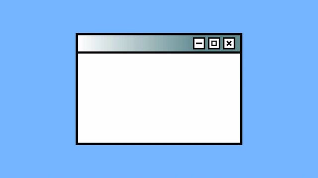 Frame Computer File Explorer Tab Open Animation. Suitable for technology, software, and design concepts.