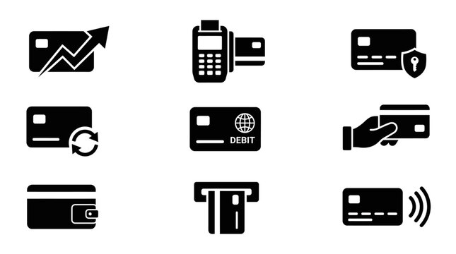 Various credit card payment methods icons.