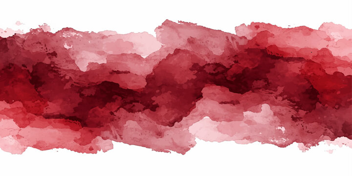 Abstract Red and Pink Watercolor Paint Background with Torn Paper Texture, Grunge Splash Design, Ripped Edge Frame and Artistic Brush Ink Illustration for Creative Decoration