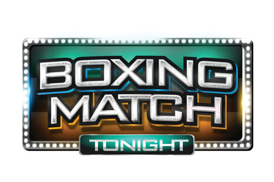 Boxing Match Tonight Text Effect Vector