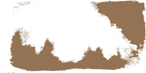 Fototapeta premium Brown Painted Frame Element with Jagged Edges