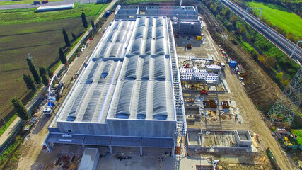 Fototapeta premium Construction Workers Prepare Site for Building Development