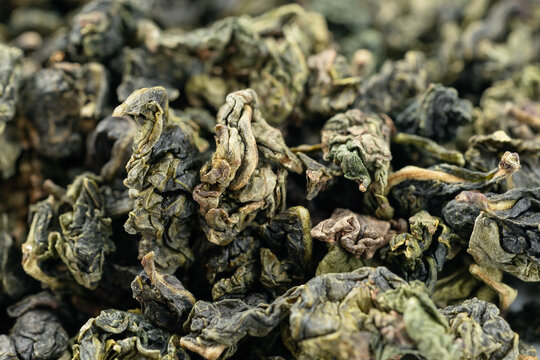 Tieguanyin tea leaf texture full-frame background