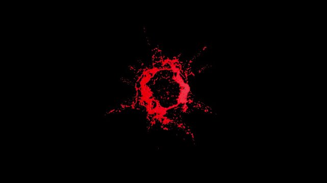 a blood splash splatters