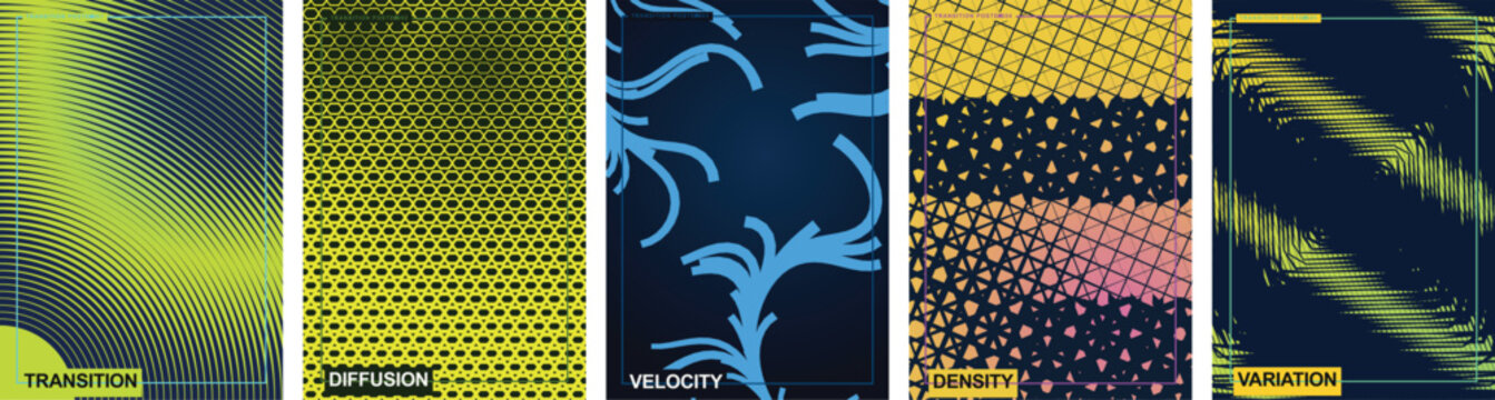 Abstract halftone dot pattern vector backgrounds, neon green and yellow gradients. Modern pop art texture for posters