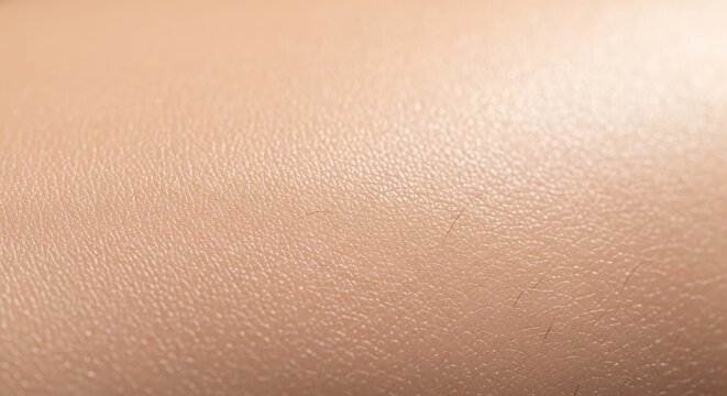 Macro close up view showing human skin texture with fine hair