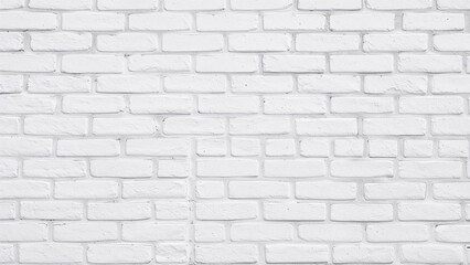 Fototapeta premium White brick wall texture with pattern and design. Background and surface for interior or exterior decoration. Wall surface detail with brick pattern and structure.