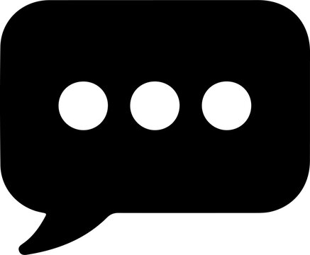 Chat bubble icon, message symbol vector, communication design graphic, conversation illustration, digital talk concept, modern social media art