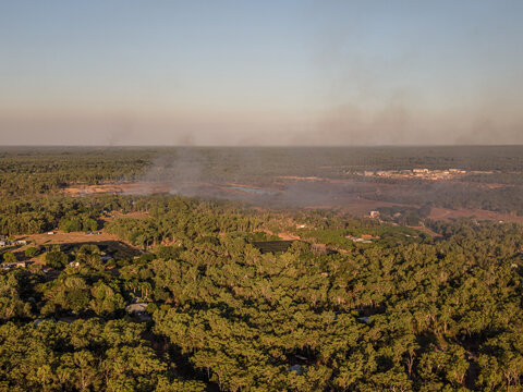 Bushfire in rural area of Humpty Doo