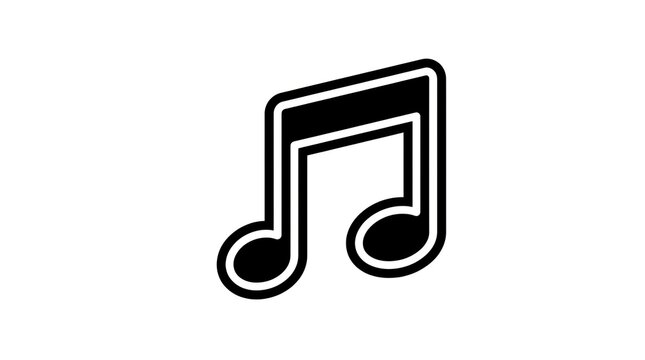 Music eighth note symbol icon.