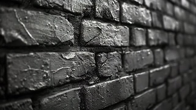 old black brick wall background