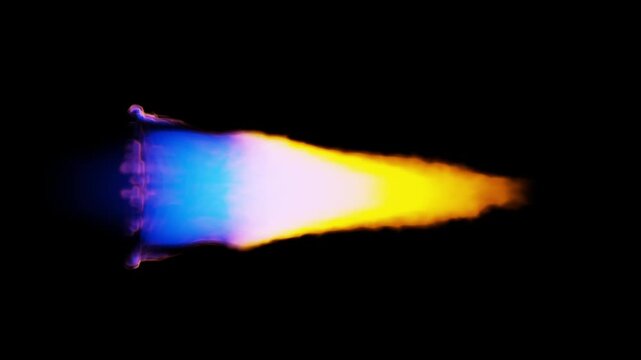 Rocket Engine Flames Fuel or afterburner