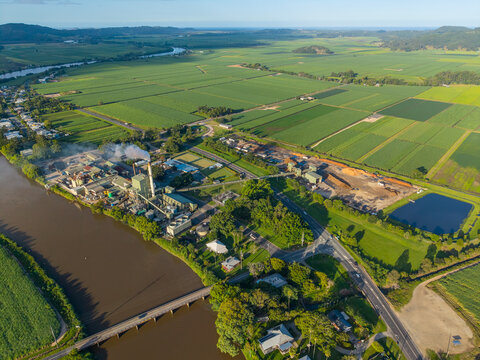 Aerial view of Condong Sugar Mill