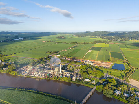 Aerial view of Condong Sugar Mill
