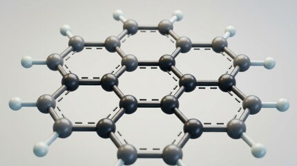 Obraz premium Complex organic molecule structure with carbon and hydrogen atoms