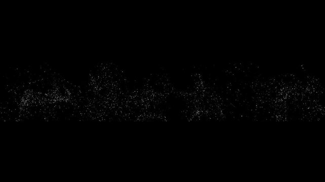 A wide screen stars animation