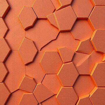 Biege leather hexagons interlock creating a modern, tactile honeycomb, a symphony of muted shades and sharp lines,  geometric pattern,  pattern