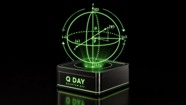 3D Holographic Bloch Sphere Quantum State Visualization Q-Day