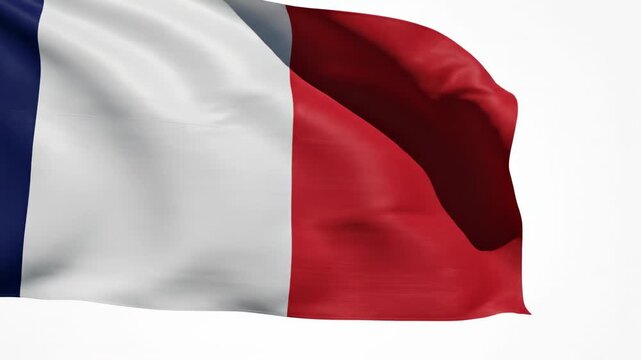 French flag waving in the wind
