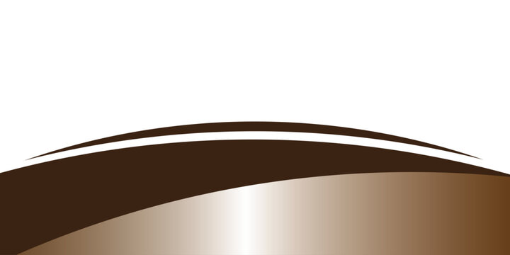 Dynamic brown wave vector template for business presentation banner, coffee shop flyer header, and modern corporate background design