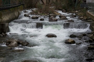 grand valira river in Andorra la Vella, Andorra  © Michael