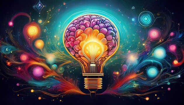 idea generation concept created with generative ai