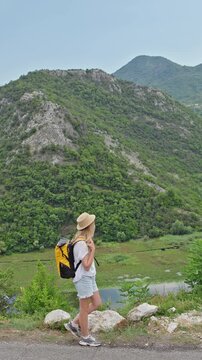 Teenage Girl Hiking at Pavlova Strana in Montenegro