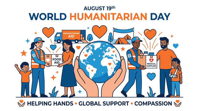 Diverse Community Volunteers Providing Global Aid and Humanitarian Support for International Relief Efforts