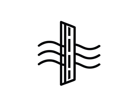 Air Filter and Purification Line Icon