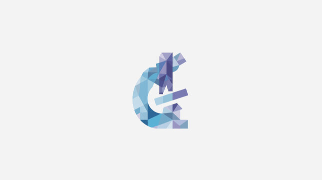 Blue polygonal geometric letter G icon.